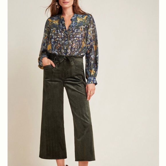 Anthropologie Paige Ultra High Rise Corduroy Pants Size 32 - Picture 1 of 6